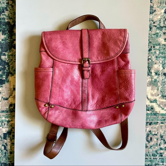 Cynthia Rowley Handbags - Cynthia Rowley Light Red Burgundy Leather Convertible Handbag Backpack Purse